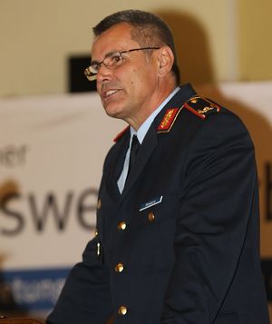 Der Kommandeur Unterstützungsverbände Luftwaffentruppenkommando, Brigadegeneral Gerhard Hewera. Foto: hws
