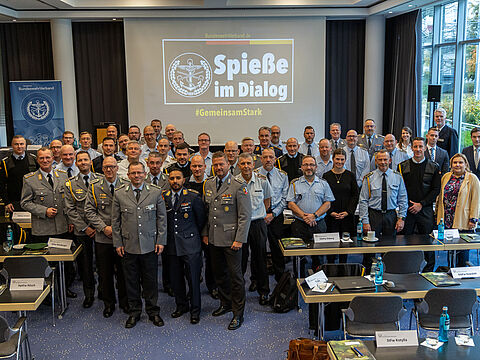 Kompaniefeldwebel trafen sich auf Einladung des DBwV zur Tagung „Spieße im Dialog". Foto: DBwV/Sarina Flachsmeier