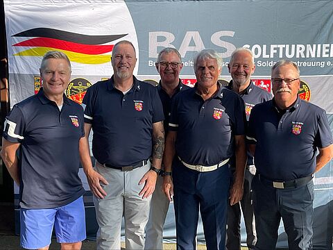 Die Ehemaligen Volker Kranz (von links), Hannes Dreier, Werner Meyer, Hermann Krumsiek, Dieter Meyer und Norbert Icks. Foto: DBwV