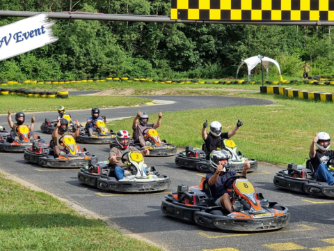 Begeistert waren die Teilnehmer der LogStSt 5 aus Kümmersbruck vom DBwV-Event im Kartmotodrom Amberg. Foto: Wolfgang Schar