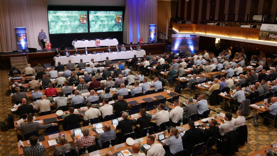 Blick auf das Plenum mit dem Landesvorstand Nord. Foto: DBwV