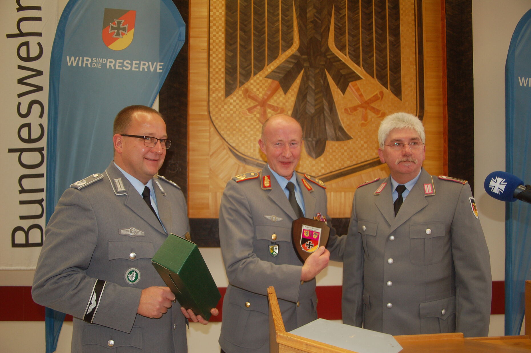 v.l.: Tadge, Generalmajor Spindler und Wappler Foto: DBwV/LV Nord