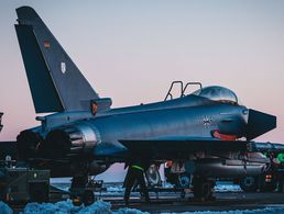 Ein deutscher Eurofighter auf dem rumänischen Luftwaffenstützpunkt Mihaeil Kogalniceanu. Foto: X/@Team_Luftwaffe