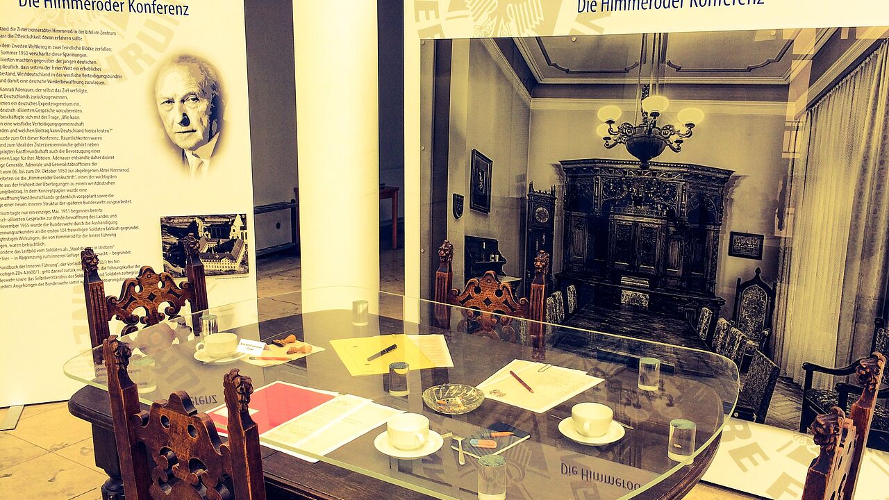 Die Militärgeschichtliche Sammlung am Zentrum Innere Führung erinnert auch an die Himmeroder Konferenz. In der Himmeroder Denkschrift wurden 1950 die Grundlagen für die spätere Bundeswehr zusammengefasst Foto: ZIinFÜ/Steinhardt