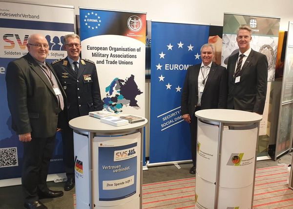Gut vertreten: DBwV und EUROMIL zeigten bei der Berlin Security Conference Präsenz. Foto: DBwV