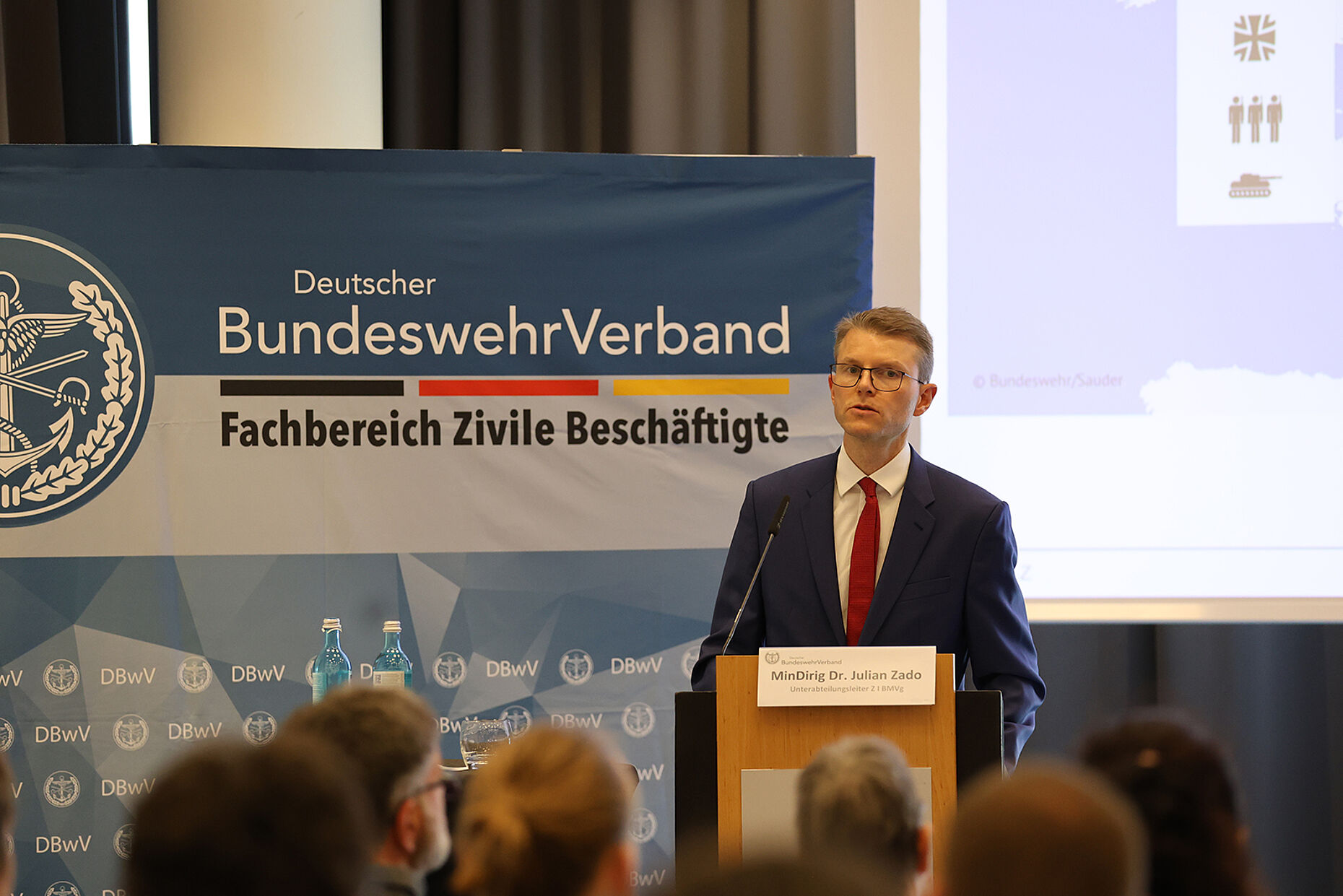 Dr. Julian Zado, Unterabteilungsleiter der Abteilung Z1 im BMVg. Foto: DBwV/Eva Krämer