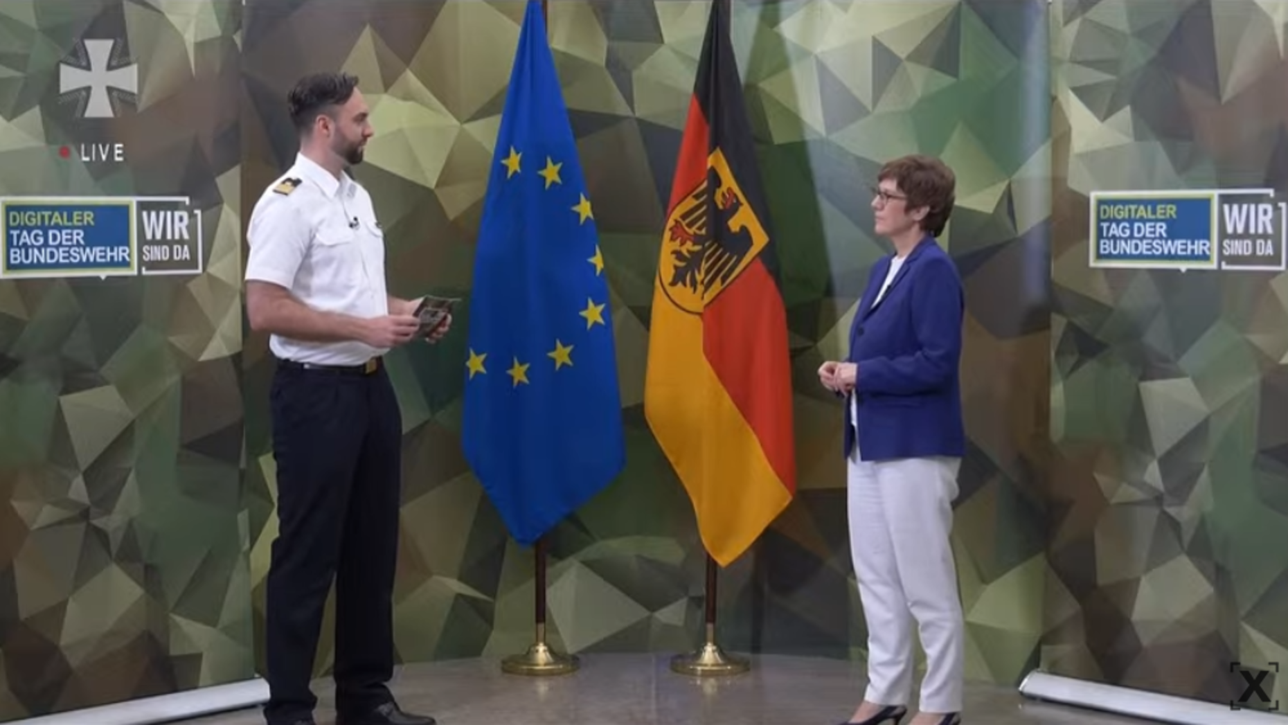 Verteidigungsministerin Annegret Kramp-Karrenbauer kündigte eine Evaluierung des Afghanistan-Einsatzes an. Screenshot: DBwV