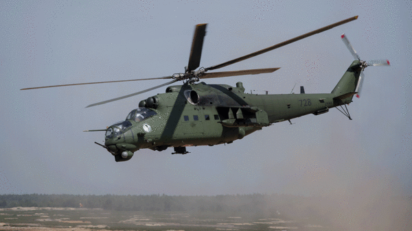 Die polnischen Streitkräfte setzen die Mil Mi-24 als Kampfhubschrauber ein. Foto: DBwV/Bombeke