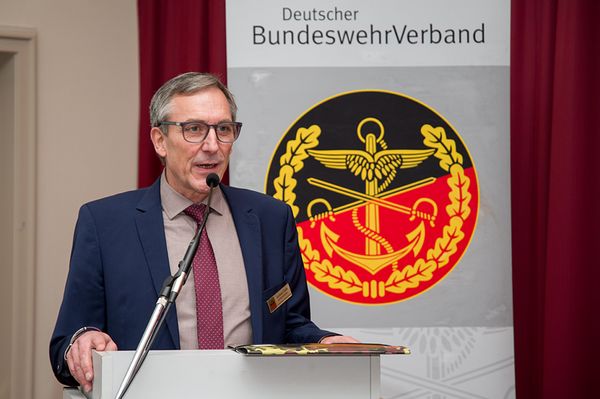 Der Landesvorsitzende, Stabsfeldwebel a.D. Gerhard Stärk Foto: DBwV/Bombeke