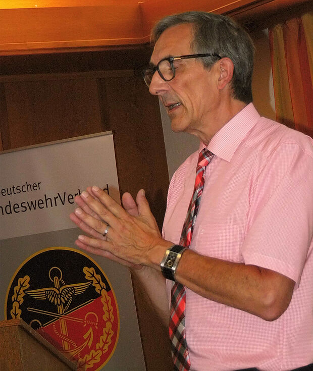 Landesvorsitzender Gerhard Stärk lobte die Arbeit der Mandatsträger. Foto: DBwV