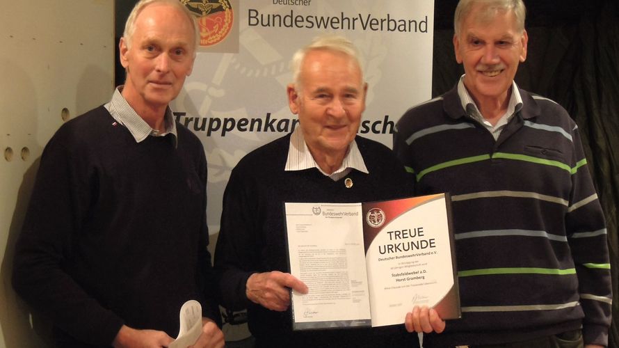 Gerd Hillerns (von links), Horst Gramberg, und Werner Hesse. Foto: DBwV