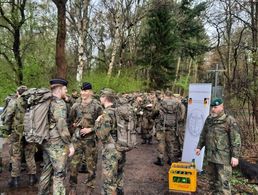 Auf halber Strecke gab es Getränke von der Truppenkameradschaft. Foto: DBwV