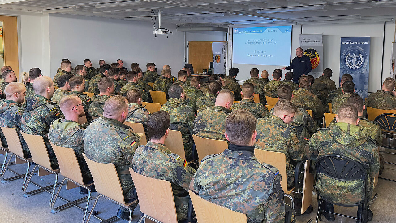 Mitglieder des Fernmeldebataillon 10 stellen mit der Wahl eines neuen Vorstandes ihrer TruKa die Weichen für eine starke Interessenvertretung am Standort. Foto: Benedict L.
