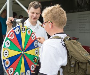 DBwV-Glücksrad beim Tag der Bundeswehr. Foto: DBwV/Hepner