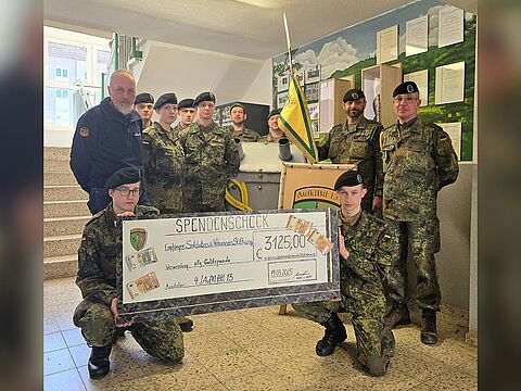 3.125 Euro sammelte die 4./Aufklärungsbataillon 13 im ersten Quartal 2025 für die Soldaten- und Veteranenstiftung (SVS). Foto: DBwV
