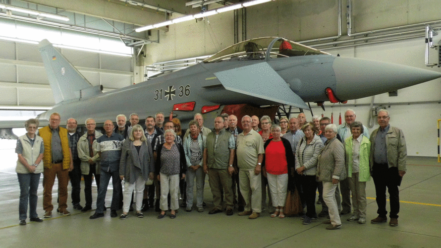 Besuchten den Luftwaffenstandort Nörvenich, die Mitglieder der Kameradschaft Ehemalige Hinterbliebene (KERH) Aachen. Foto: DBwV/KERH Aachen