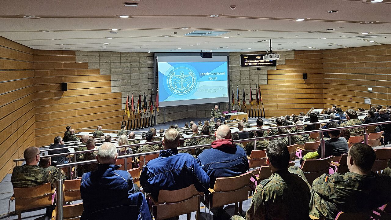 Bei der Personalversammlung erhielten die Teilnehmer umfangreiche Informationen. Foto: DBwV. Foto: DBwV