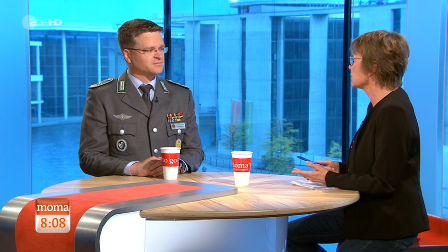 Der DBwV-Bundesvorsitzende André Wüstner fand im "Morgenmagazin" deutliche Worte für die pauschale Kritik der Verteidigungsministerin Foto: Screenshot MoMa