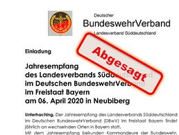 Abgesagt: Der Jahresempfang Bayern am Montag, 6. April, in Neubiberg findet wegen der Ausbreitung des Corona-Virus nicht statt. Bild: Ingo Kaminsky