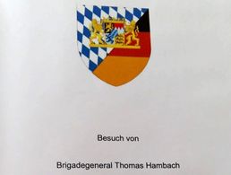 Eintrag von Brigadegeneral Thomas Hambach ins Gästebuch des Landesverbands. Foto: DBwV/LV Süddeutschland