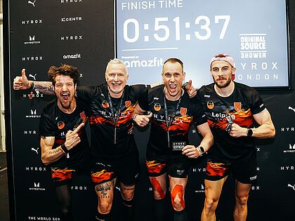 Die Mannschaft des Ausbildungskommandos der Bundeswehr bei der Hyrox-EM in London. Foto: Sportograf. Foto: DBwV