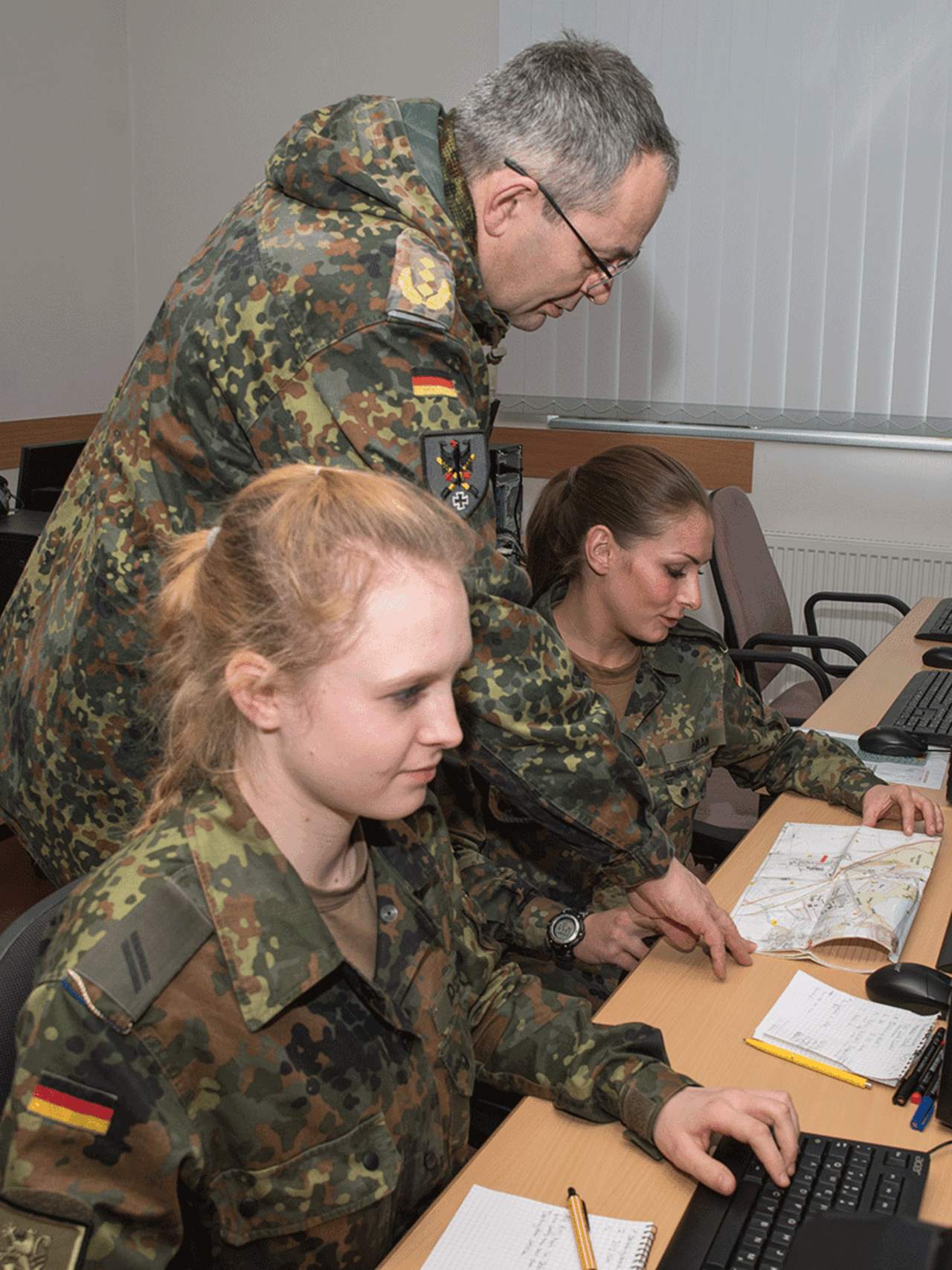 An der US wird auch taktische Gefechtsausbildung am Simulator gelehrt. Foto: DBwV/Bombeke