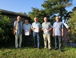 Peter Wiedl, Kurt Becher, Werner Müsel, Roland Rauh und Leonard Seitz (v.l.n.r.). Foto: Jürgen Sedlag