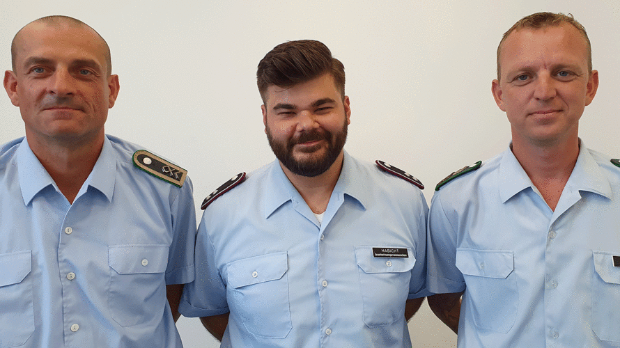 Die neue Spitze des GVPA: Stabsfeldwebel Kai Wartemann (v.l.), Oberleutnant Sebastian Habicht und Oberstabsgefreiter Denny Böhme. Foto: DBwV