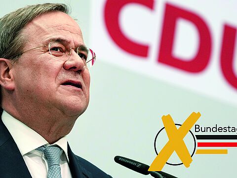 Armin Laschet (60) ist seit dem Frühjahr Kanzlerkandidat von CDU und CSU. Die Union will auch nach dem Rückzug von Kanzlerin Angela Merkel weiter regieren. Laschet wurde mit 18 Mitglied der CDU. Die Mutter des Aacheners war Hausfrau, der Vater Steiger, später Grundschullehrer. Foto: picture alliance/Associated Press