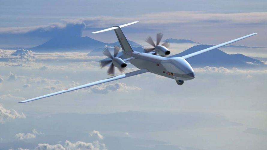 Hinter dem Begriff "Eurodrohne" bezeichnet ein noch zu entwickelndes, ferngeführtes Luftfahrzeugsystem für das Flugsegment MALE RPAS (Medium Altitude Long Endurance Remotely Piloted Aircraft System). Foto: Airbus