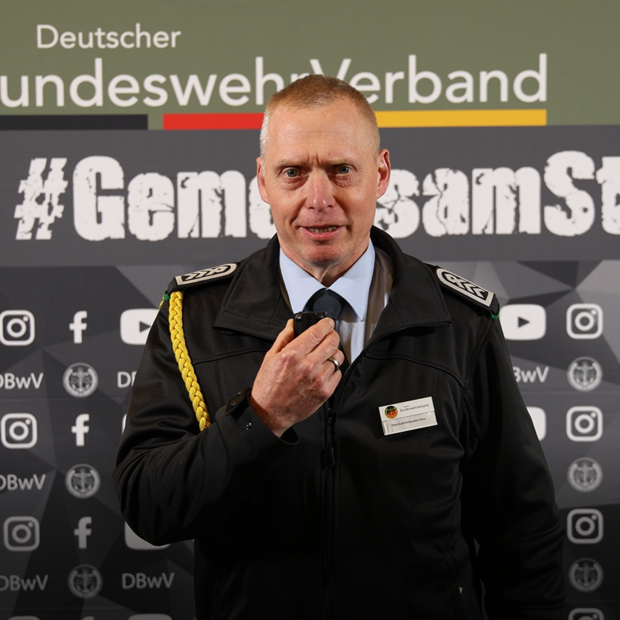 Oberstabsfeldwebel Gerald Hinz. Foto: DBwV/Sarina Flachsmeier