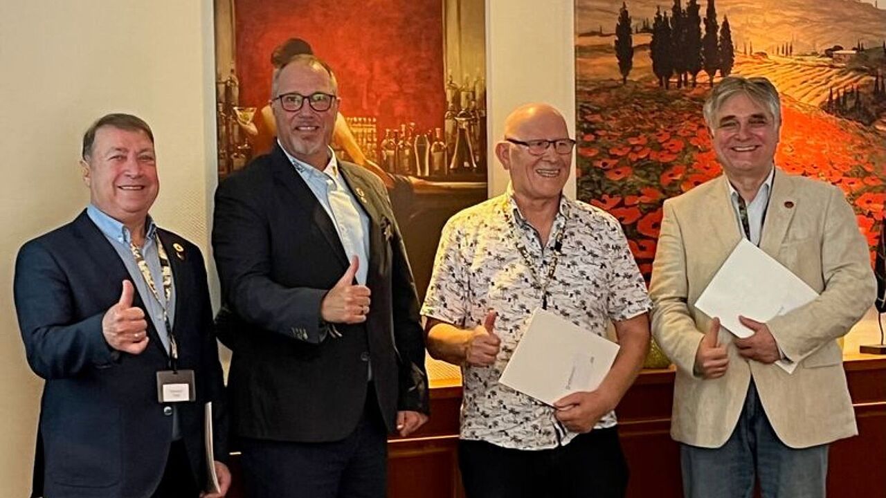 Reinhard Vogt (von links), Hannes Dreier, Uwe Noak und Klaus Mathew. Foto: DBwV