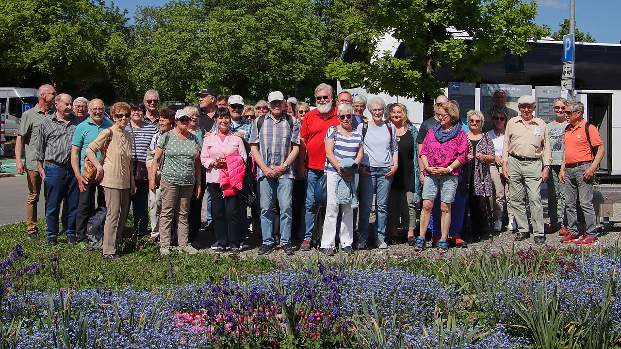 Mitglieder der KERH Sonthofen beim Tagesausflug auf der Landesgartenschau in Wangen im Allgäu. Foto: Stefan Weyer