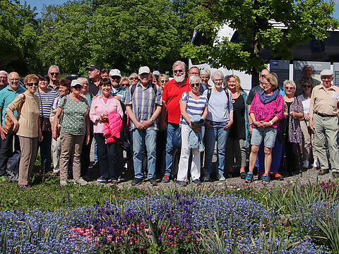 Mitglieder der KERH Sonthofen beim Tagesausflug auf der Landesgartenschau in Wangen im Allgäu. Foto: Stefan Weyer