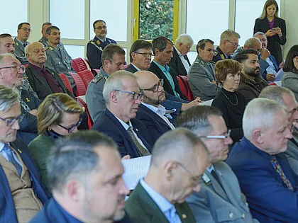 Rund 70 Gäste begrüßte Bezirksvorsitzender Oberstabsfeldwebel a.D. Harald Lott zum Jahresempfang Baden-Württemberg in der Landessportschule Ruit. Foto: DBwV/Ingo Kaminsky