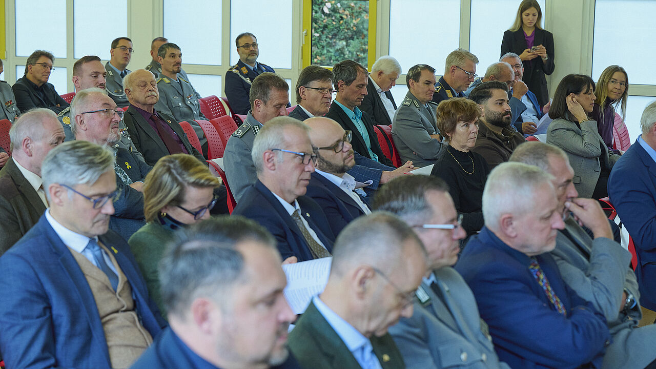 Rund 70 Gäste begrüßte Bezirksvorsitzender Oberstabsfeldwebel a.D. Harald Lott zum Jahresempfang Baden-Württemberg in der Landessportschule Ruit. Foto: DBwV/Ingo Kaminsky