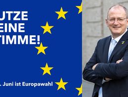 Hauptmann a.D. Jörg Greiffendorf, im Bundesvorstand für europäische Themen zuständig, hofft auf eine hohe Beteiligung bei den bevorstehenden Europawahlen. Foto/Montage: DBwV