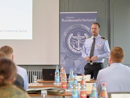 Mit der S1-Tagung des Landesverbands bot Major Daniel Brunner eine Plattform für den Informations- und Erfahrungsaustausch für die Personalbearbeiter. Foto: DBwV/IK