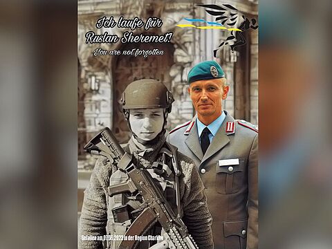Oberstleutnant i.G. Marcel Bohnert wird selbst am Lauf teilnehmen und für Ruslan Sheremet laufen, der am 7. Juni 2023 in der Region Charkiw gefallen ist. Foto: DBwV