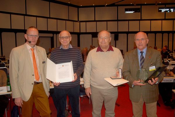 v.l.: Uwe Schenkel, Christoph Kabon, Wilhelm Kubbel und Wolfgang Rabach. Foto: DBwV/Fritsch