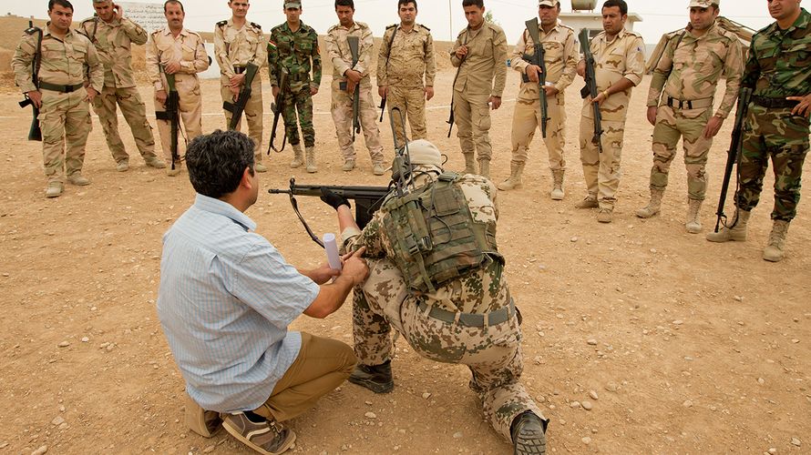 Die Bundeswehr wird in diesem Jahr ihre Ausbildungshilfe für kurdische und jesidische Einheiten ausweiten. Foto: Bundeswehr/Sebastian Wilke