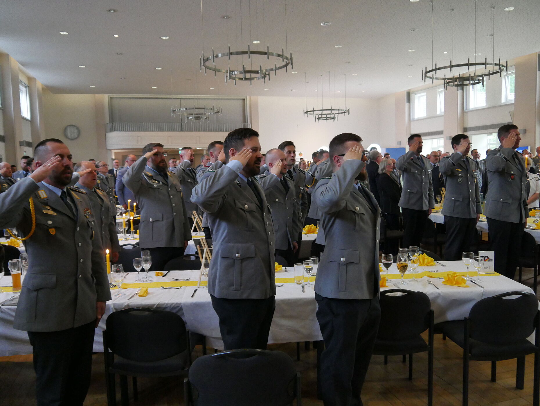 Mit der Nationalhymne endete der offizielle Teil der Feierstunde. Foto: DBwV