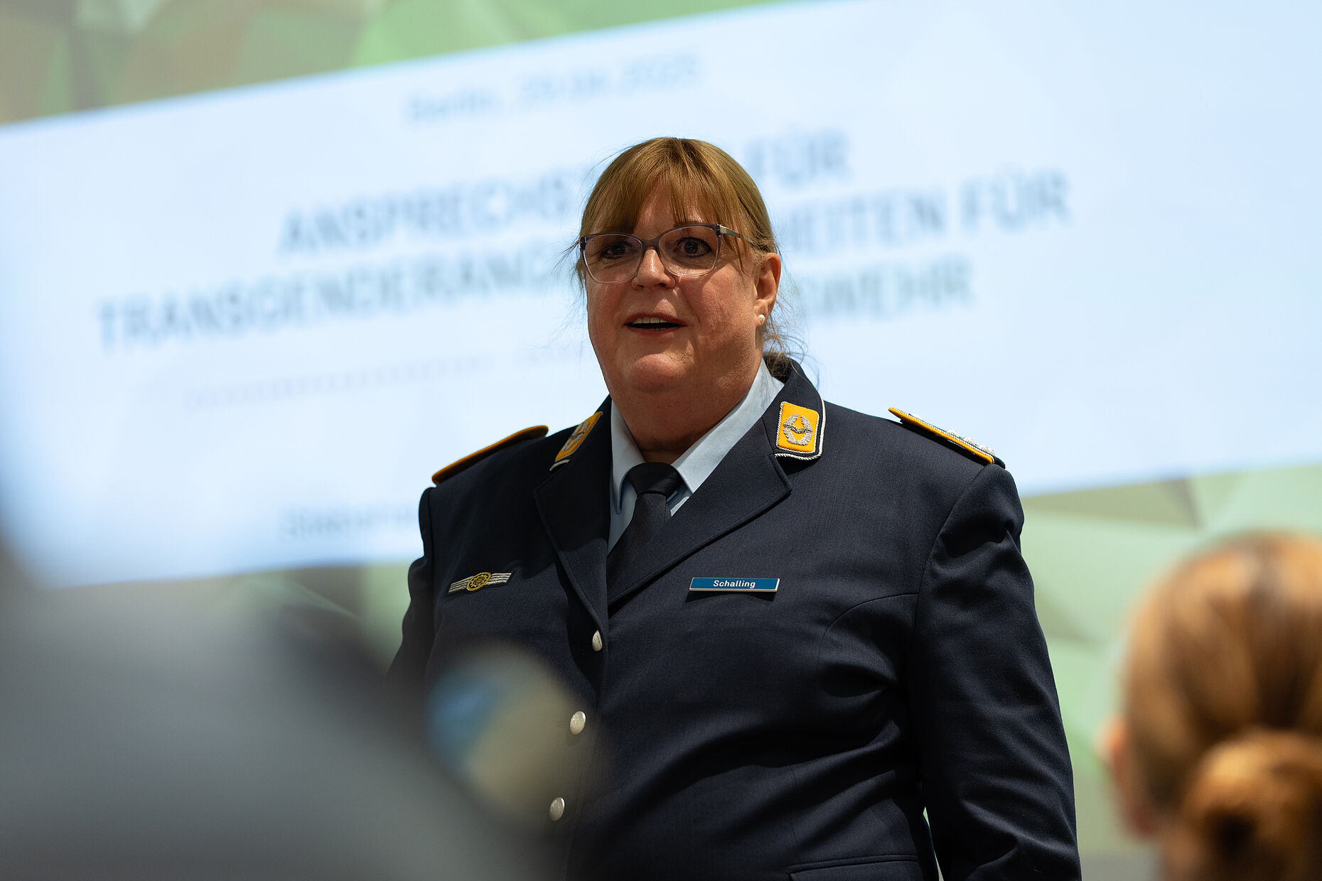 „Die Bundeswehr muss zeigen, dass sie vielfältig und divers ist“, sagte Stabshauptmann Claudia Schalling, Ansprechstelle für Transgenderangelegenheiten. Foto: DBwV/Sarina Flachsmeier