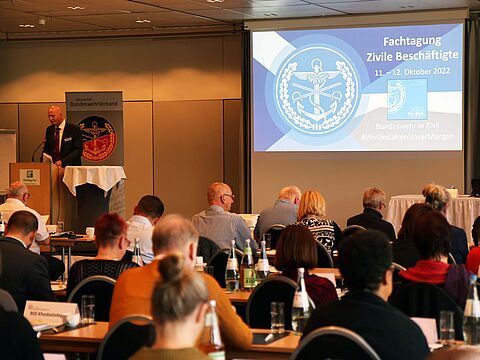 Die DBwV-Fachtagung steht unter dem Motto „Bundeswehr in Zivil - #WirGestaltenUnserMorgen“. Foto: DBwV/Flachsmeier