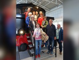 Mit der Geschichte der Dampflokomotive befasste sich die SKERH Schmalkalden-Meinigen bei ihrem Besuch in der Dampflok Erlebniswelt. Foto: Uwe Hösel