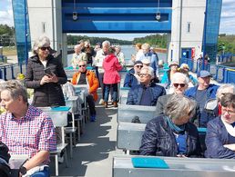 Viele interessante Eindrucke vom Schiffshebewerk in Niederfinow, konnten die Teilnehmer an der Tagesreise gewinnen. Foto: Bernd Intemann