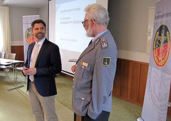 Marco Reuter, Büroleiter im Europäischen Parlament, sieht eine allmähliche Trendwende der Europawahl zur verdienten „First order election“. Foto: DBwV/G. Arleth