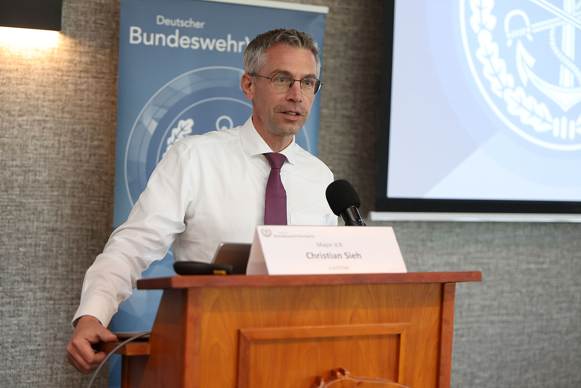Major d.R. Christian Sieh, Justitiar des DBwV. Foto: DBwV/Yann Bombeke