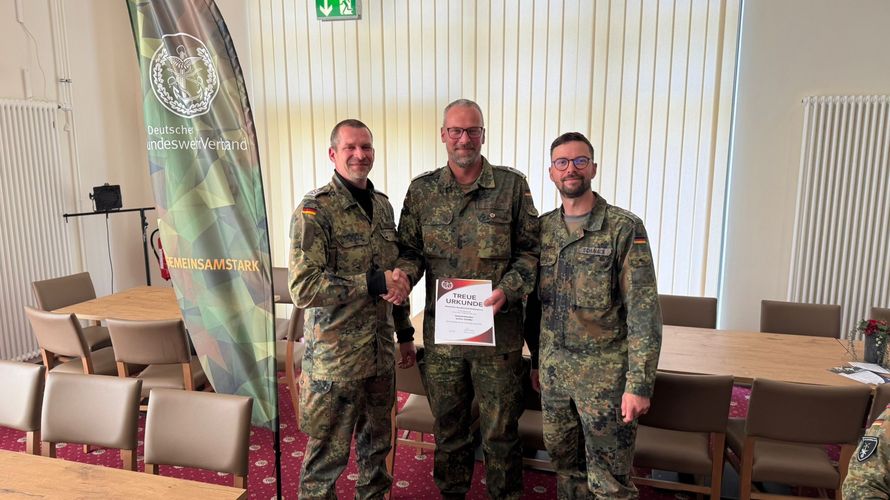 Nico Engel (von links), Stefan Schäfer und Lars Schunack. Foto: DBwV
