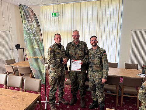 Nico Engel (von links), Stefan Schäfer und Lars Schunack. Foto: DBwV